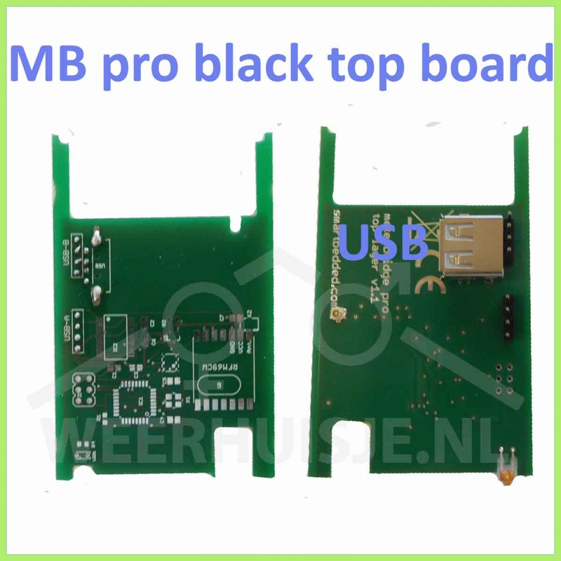 SB-MBpro-topB | Top board voor meteobridge Pro zwart